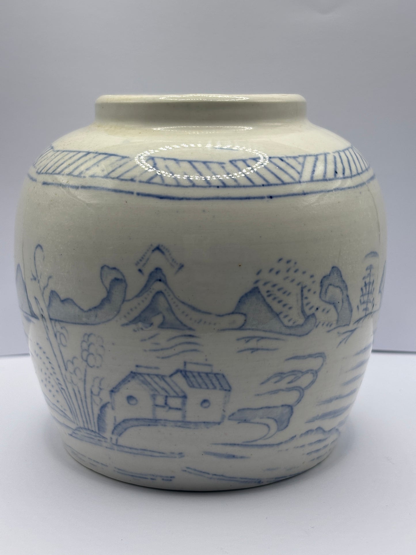 Old stoneware ginger jar