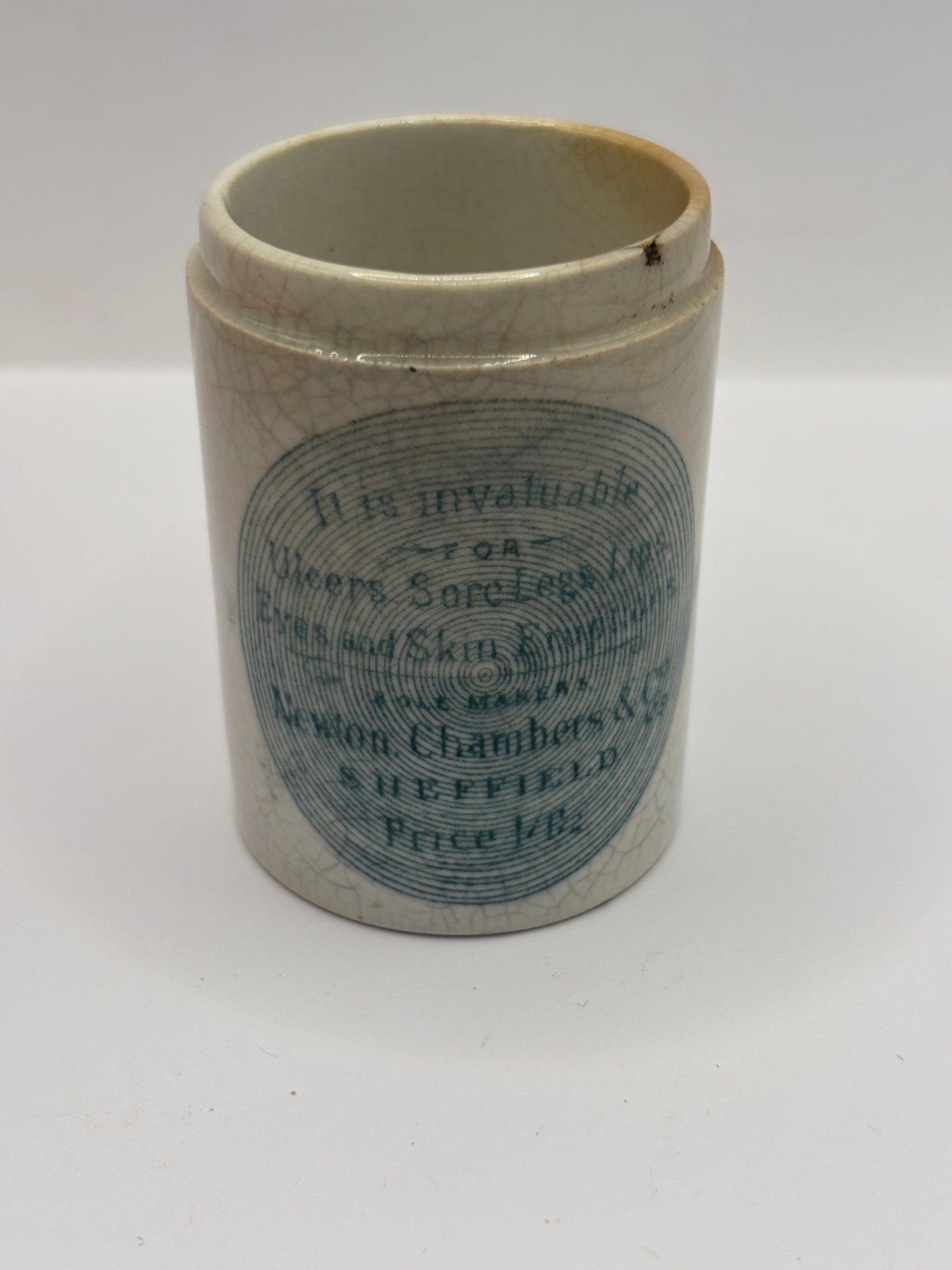 Old advertising ointment pot, IZAL ointment