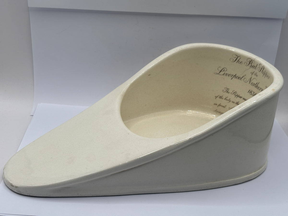 Old advertising childrens bed pan, Liverpool northern hospital 1836