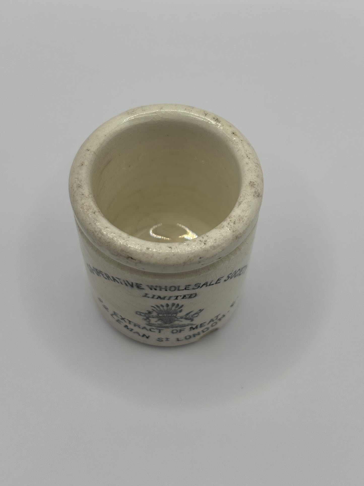 Old advertising pot, Cooperative wholesale society extract of meat
