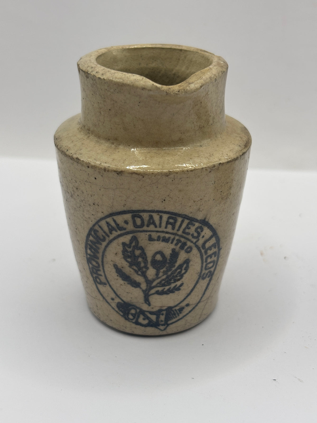 Old advertising cream pot, Provinical dairies Leeds