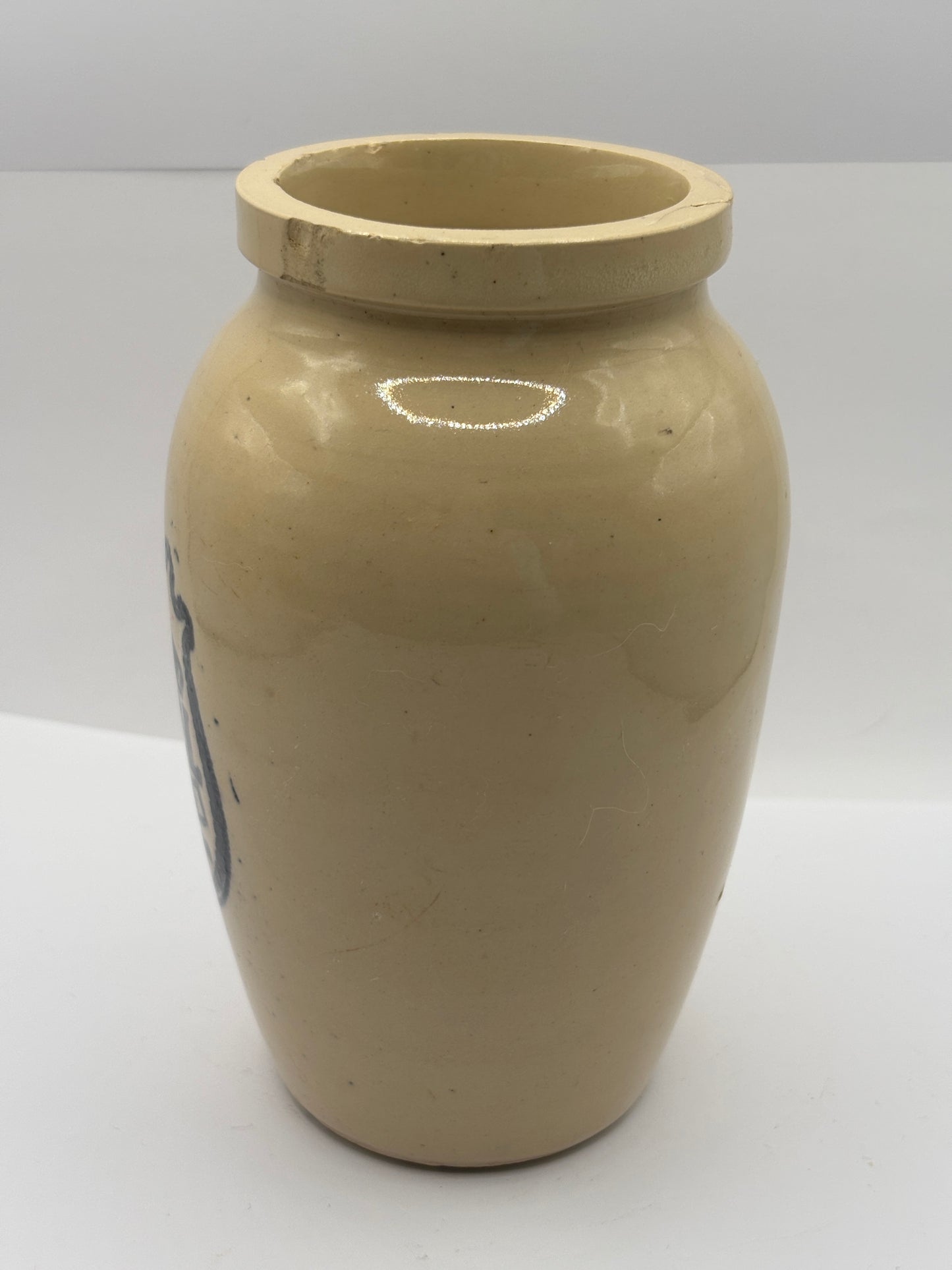 Old large stoneware advertising Numol jar 15cms