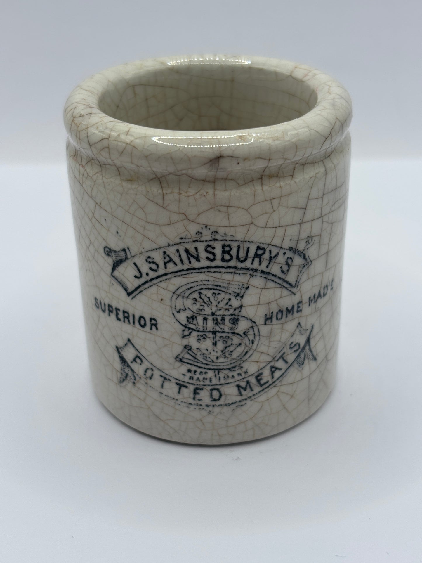 Old sainsburys advertising pot, potted meats