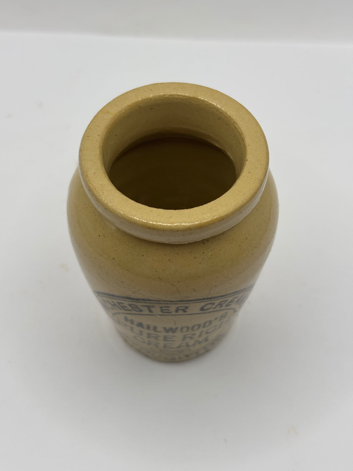 Old advertising cream pot, Hailwoods rich cream