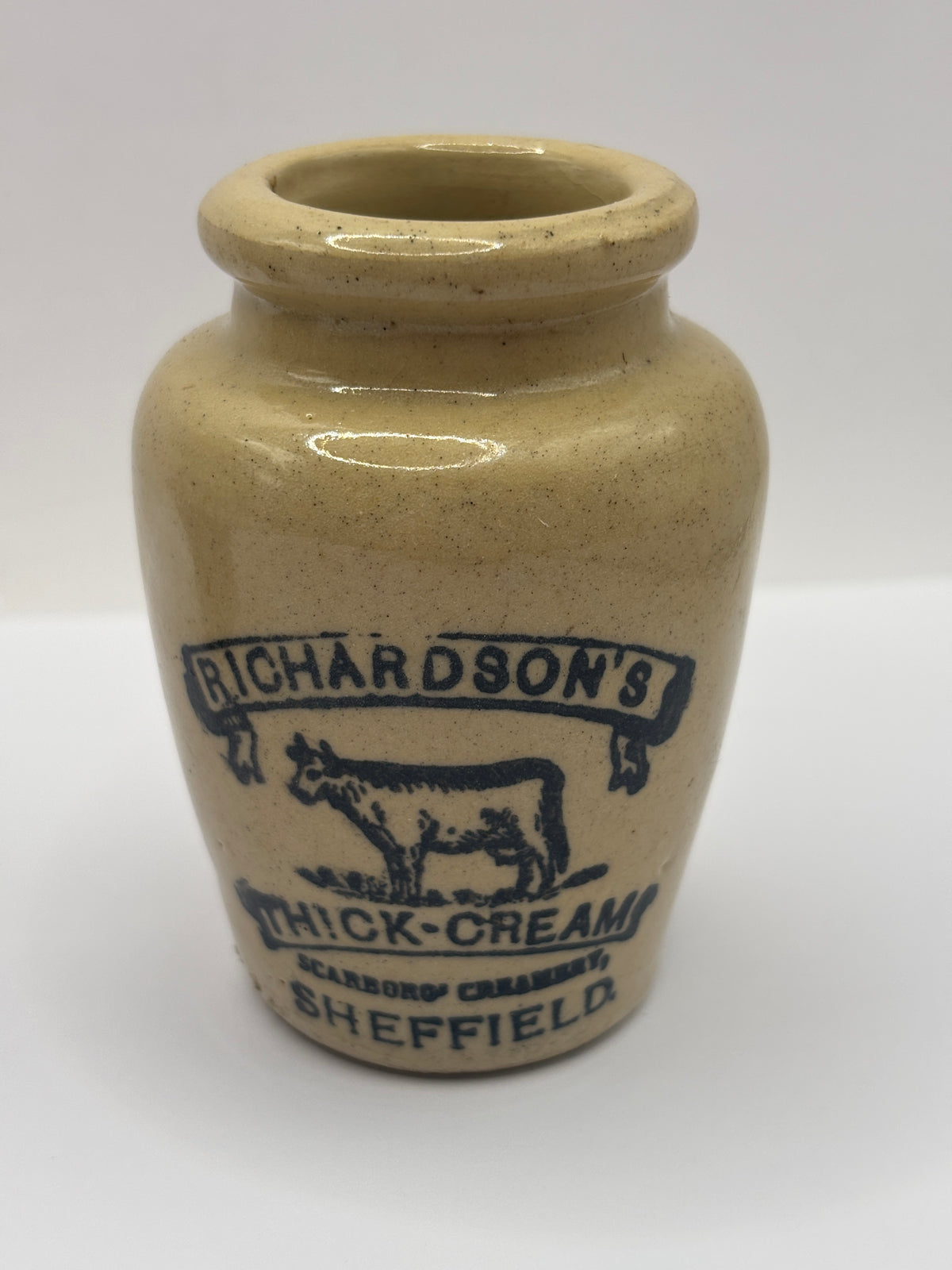 Old advertising cream pot, Richardsons thick cream Sheffield