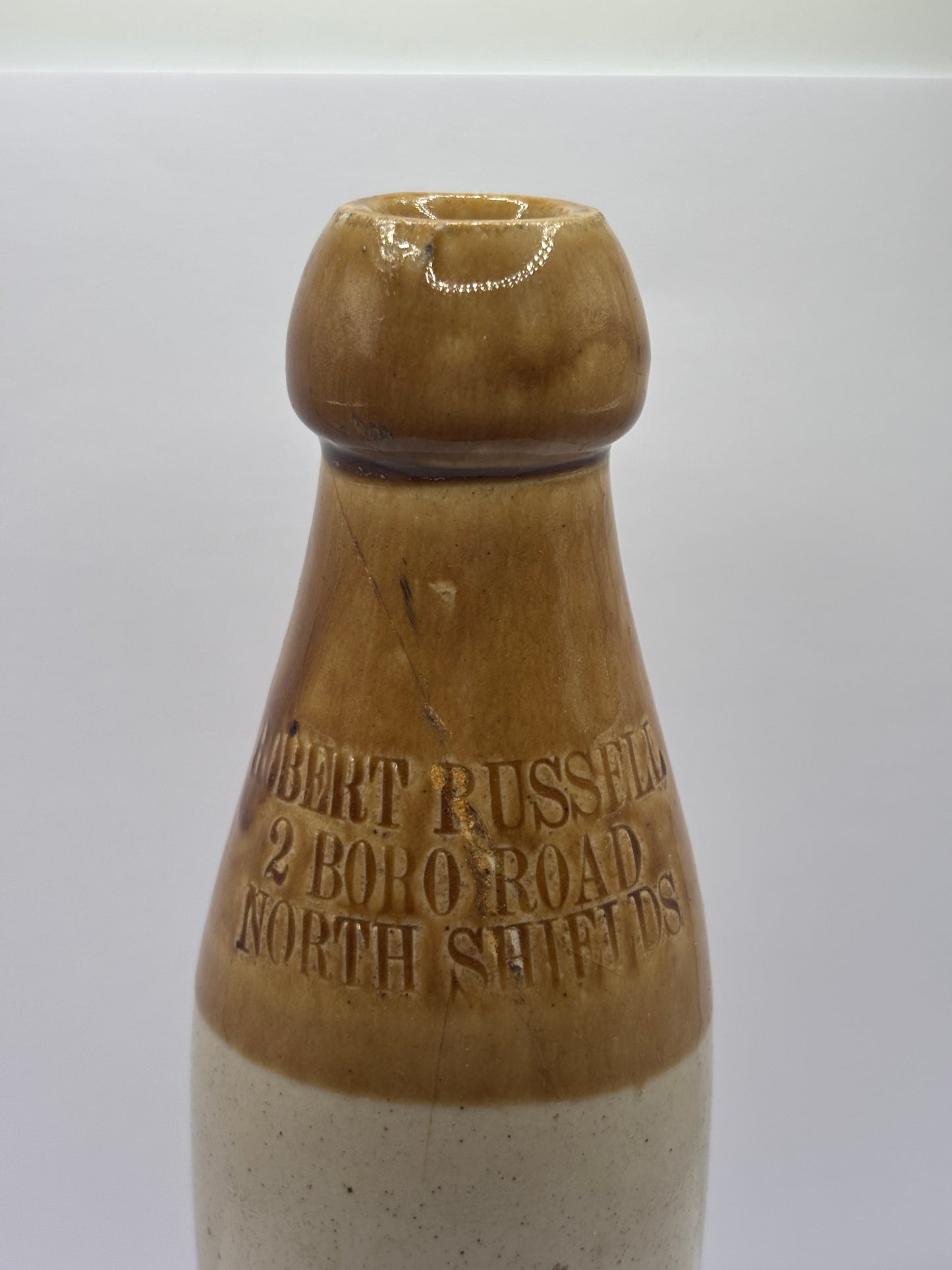 Old North sheilds stout bottle, Robert Russell