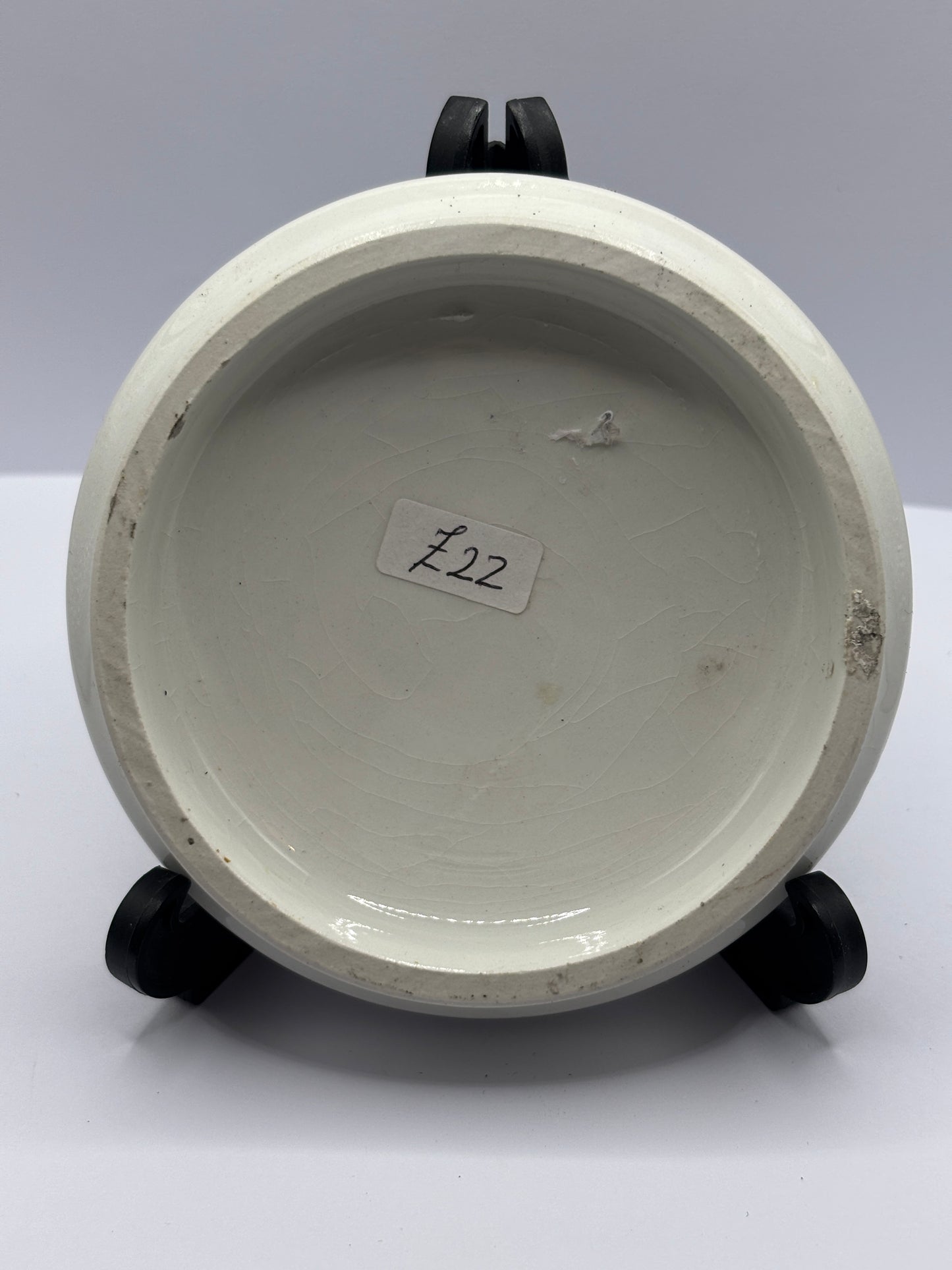 Old Prattware lid, victorian pot lid. Wouverman pinx, Pratt lid