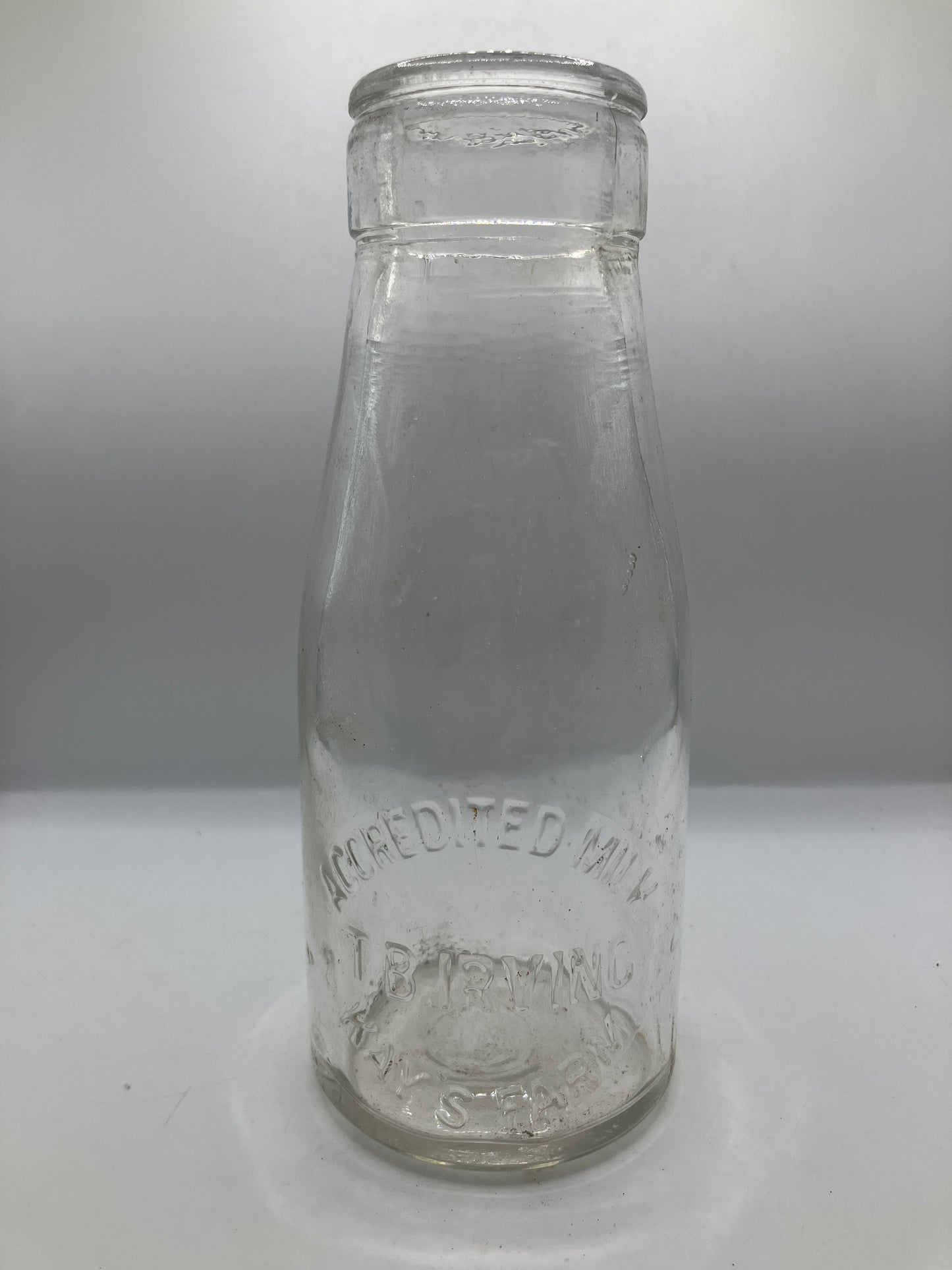 Advertising milk bottle, Kay’s farm