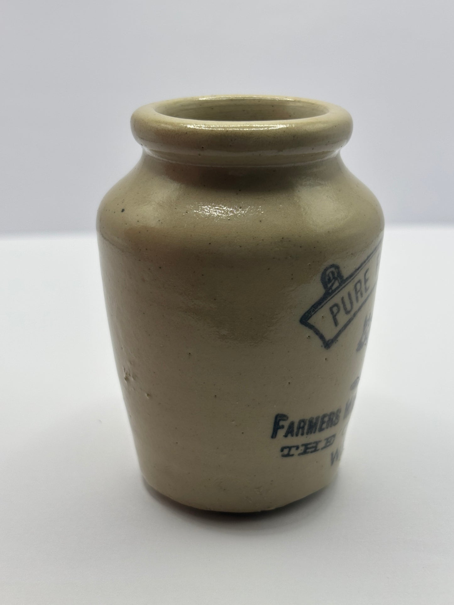 Old Walkden advertising cream pot, Farmers milk supply ass’n