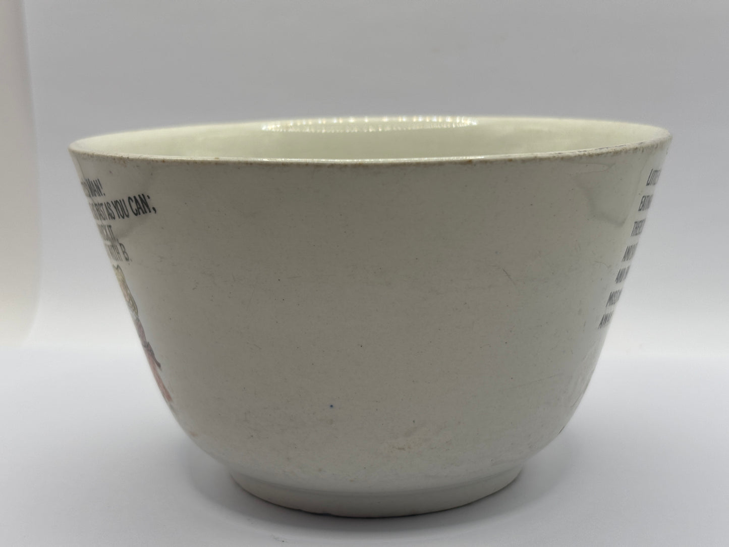 Old 1920s nursery rhyme pudding bowl
