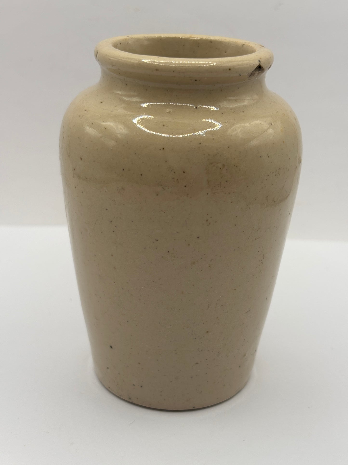 Old advertising cream pot, pure fresh cream Stranraer. Serpia print