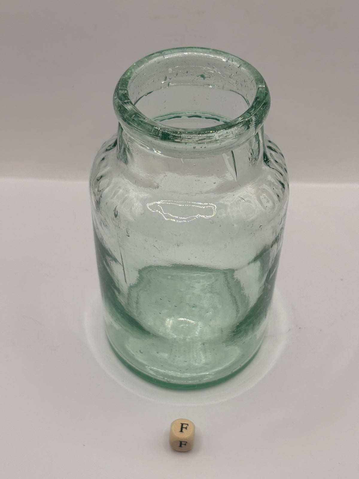 Old aqua glass pickle jar, Edward pink & sons (f)