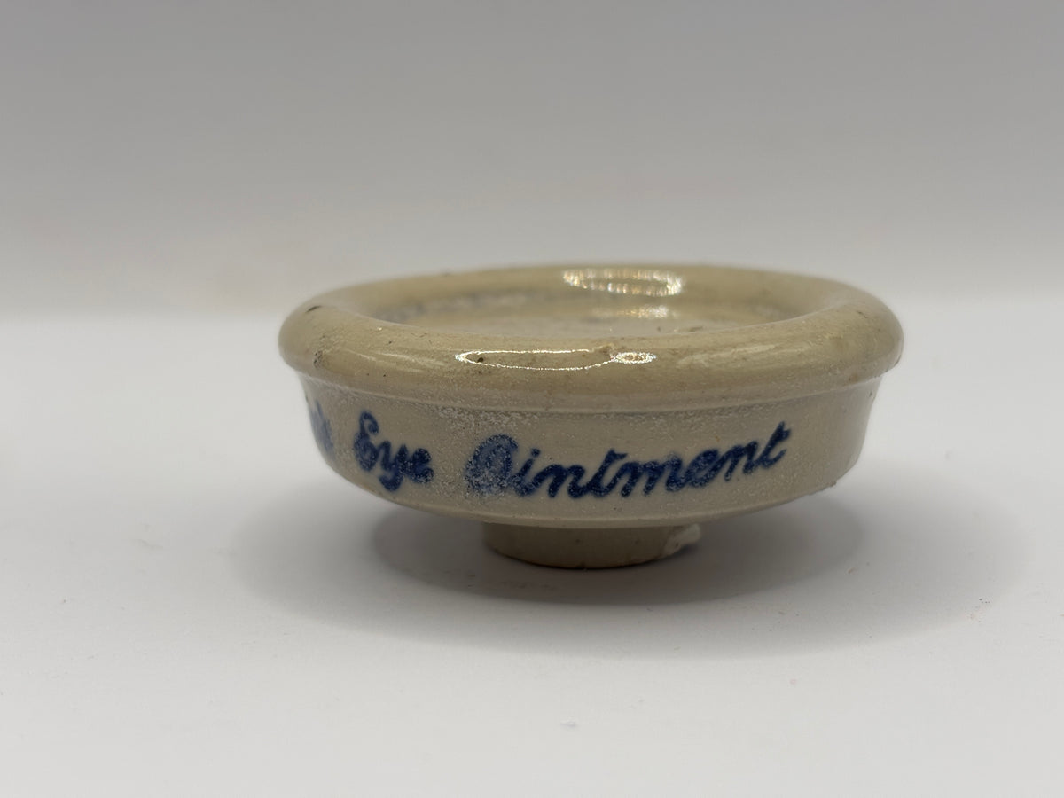 Old small stoneware eye ointment