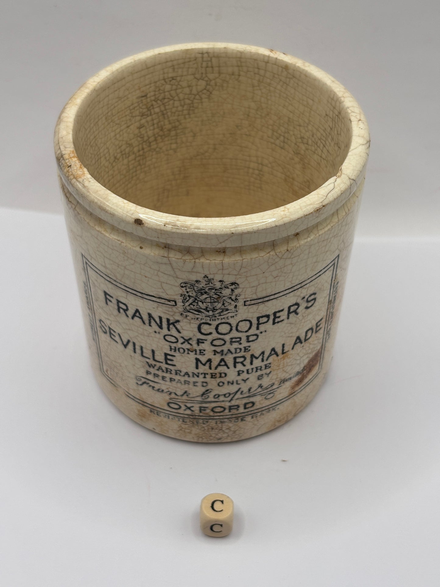 Old 1lb Frank Cooper marmalade Jar (c)