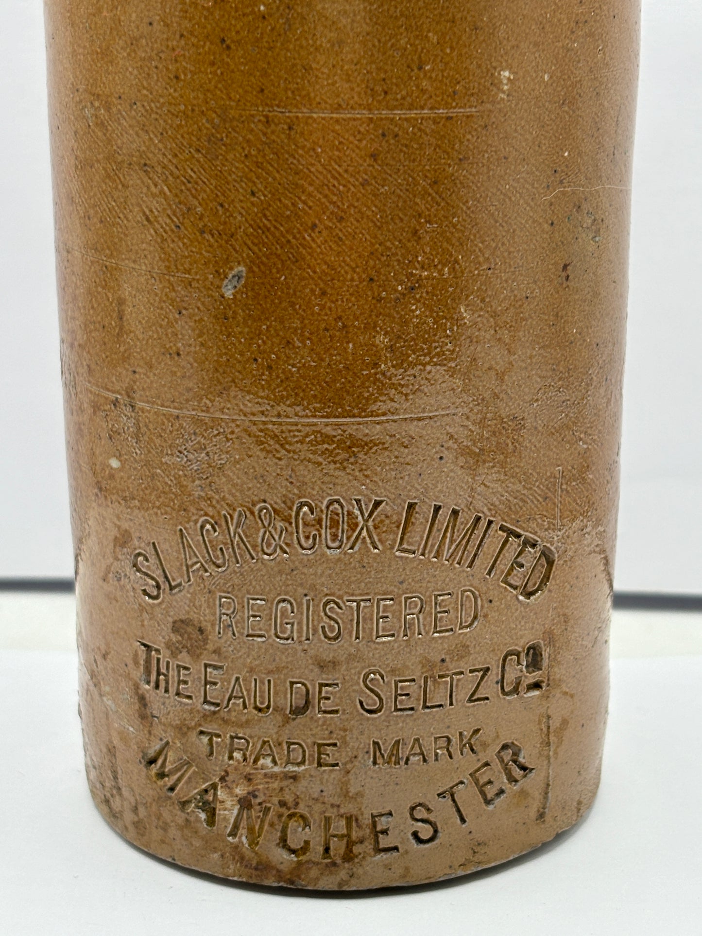 Manchester impressed ginger beer bottle