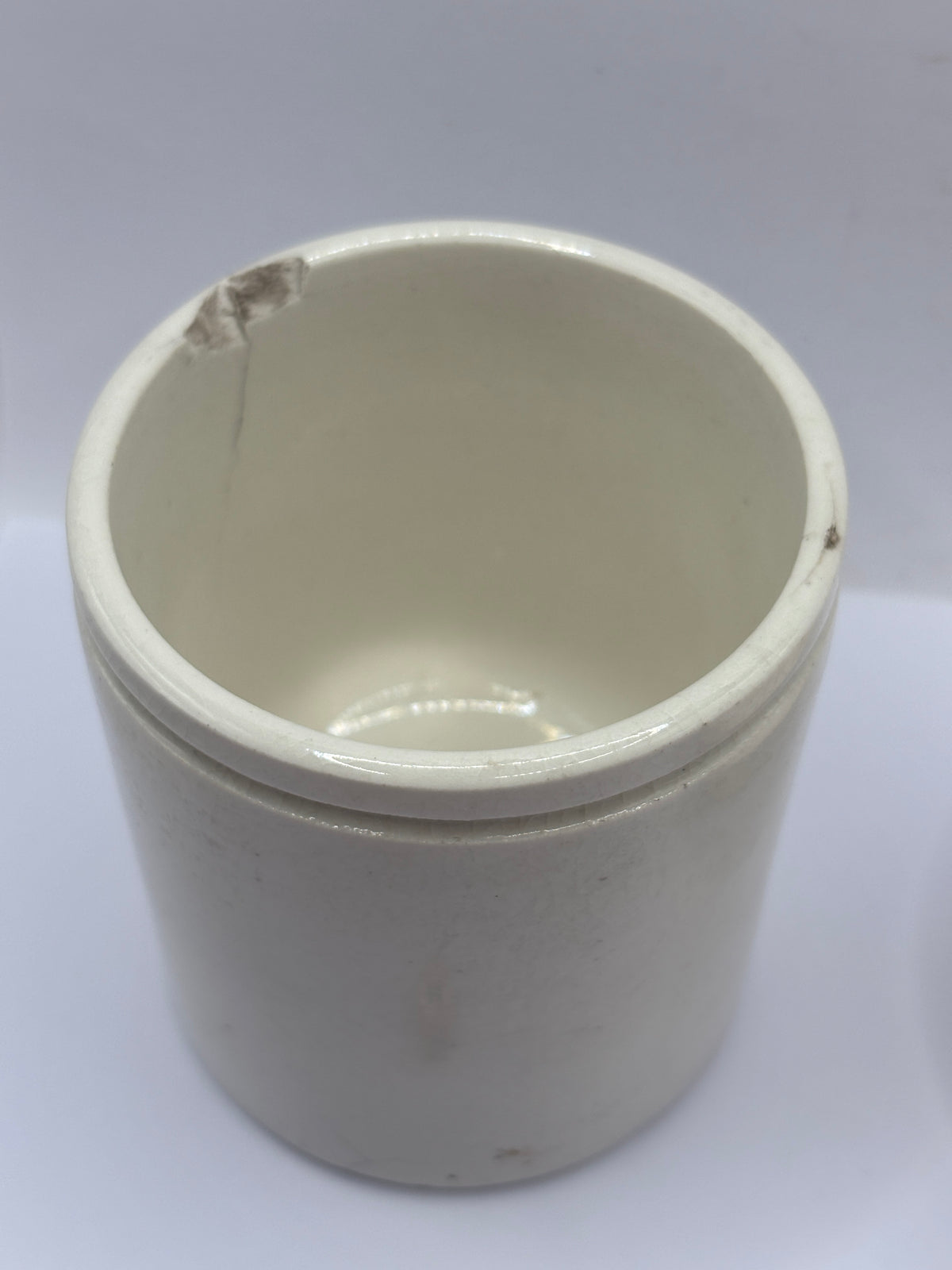 Old 1lb stoneware marmalade pot, James Keiller Dundee marmalade (H)