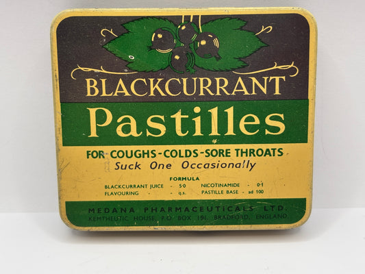 Old advertising tin, Blackcurrant pastilles