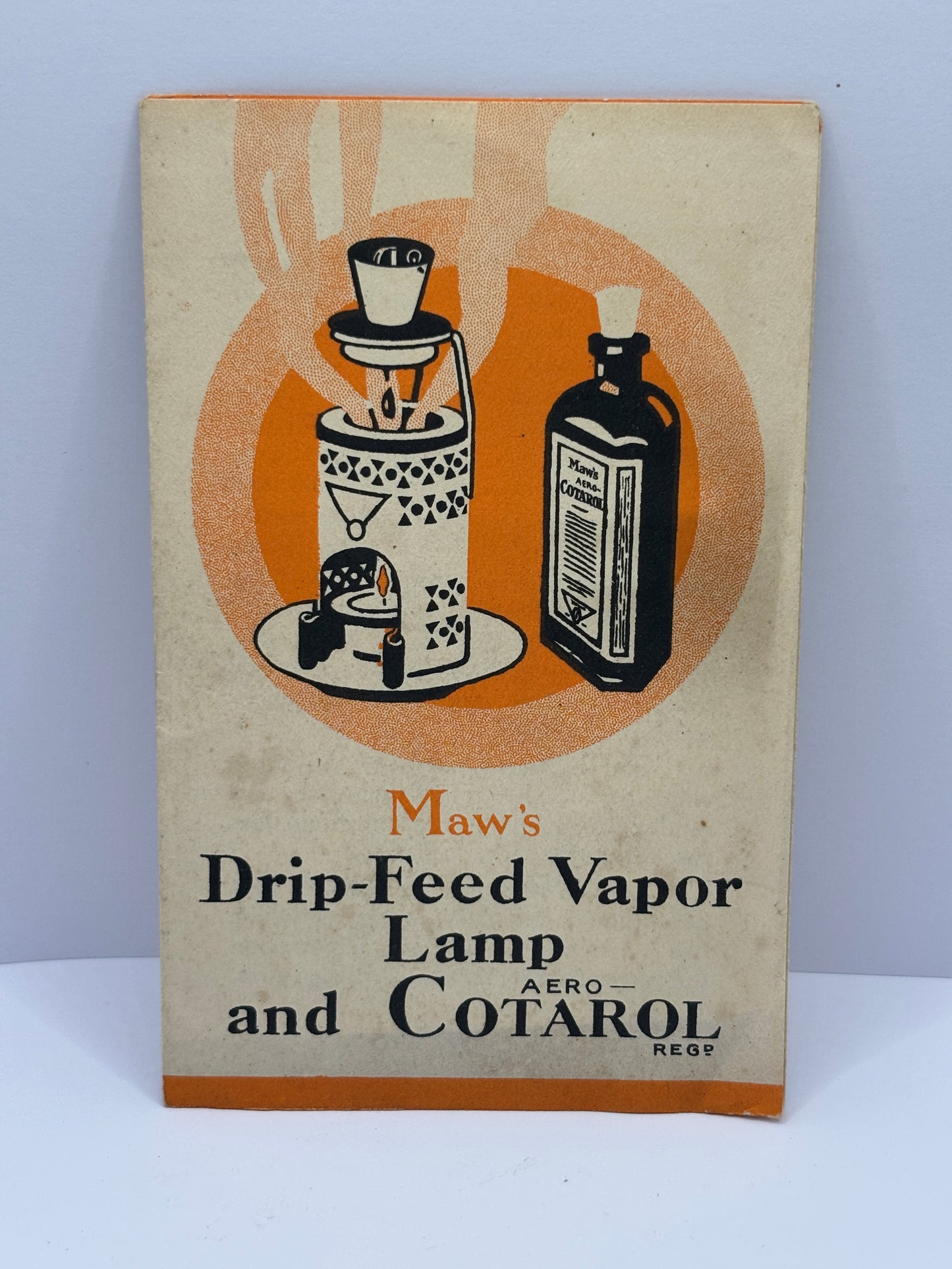 Old original pamphlet/ instructions for Maws drip feed vapor lamp. ephemera