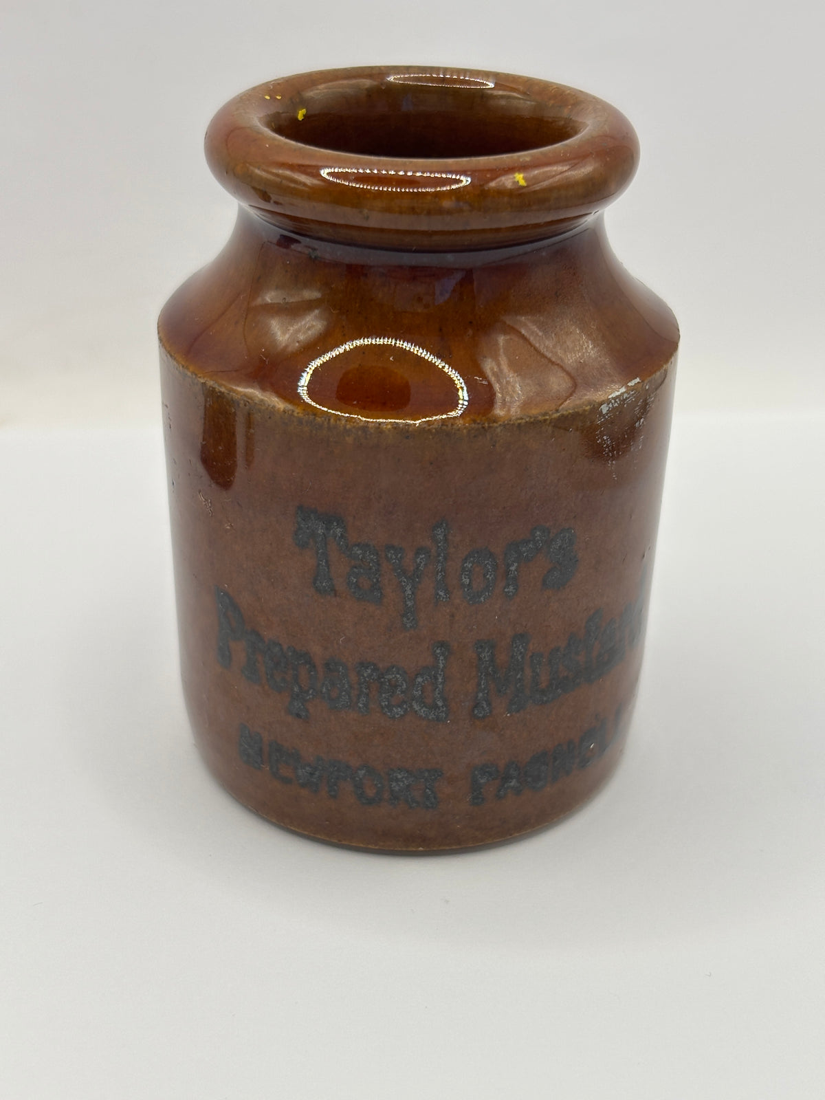 Old advertising jar, Taylors prepared mustard. 7.5cms