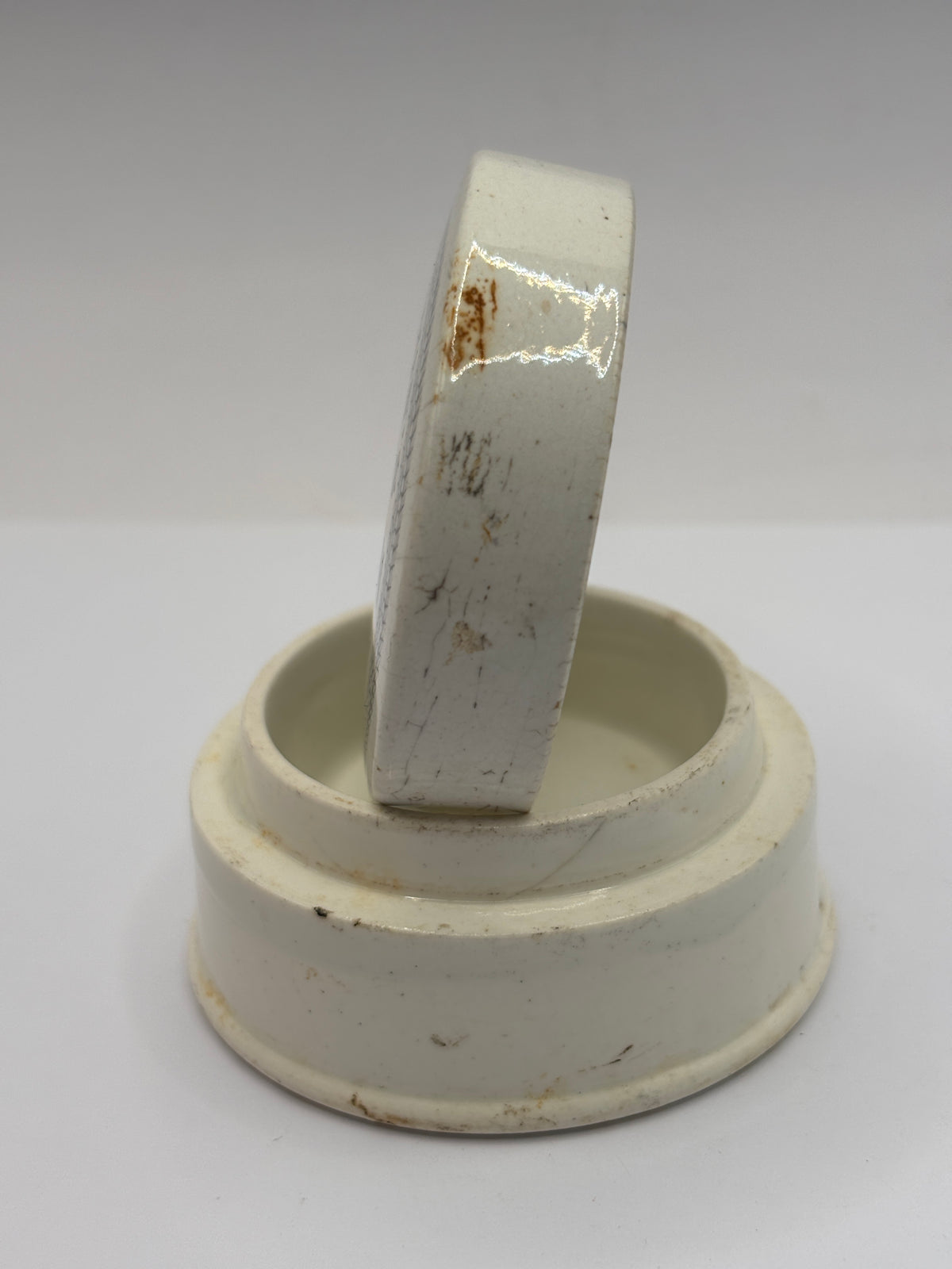 Old advertising lid and base. Atkinsons rose cold cream