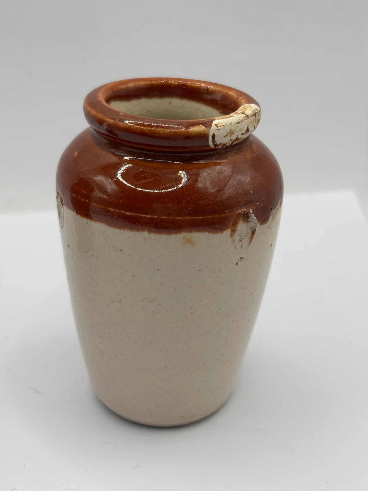 Old advertising cream pot, Hailwoods rich cream. Damaged, repaired