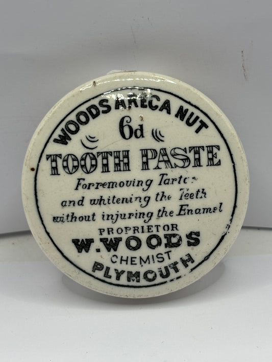 Old Woods advertising pot lid