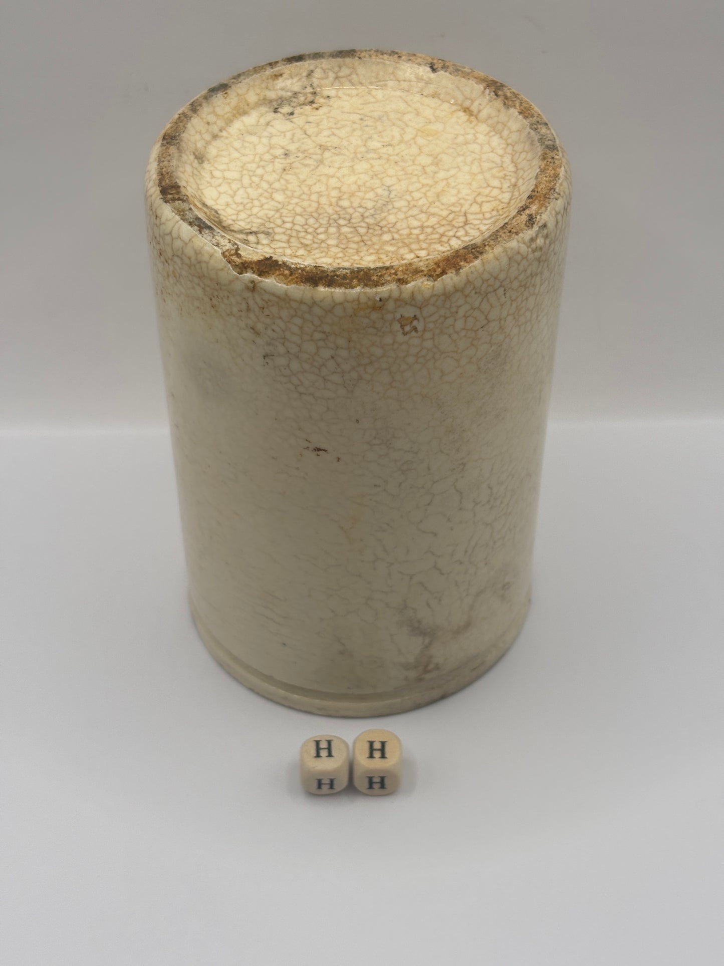 Old 1lb white stoneware marmalade jar (HH)