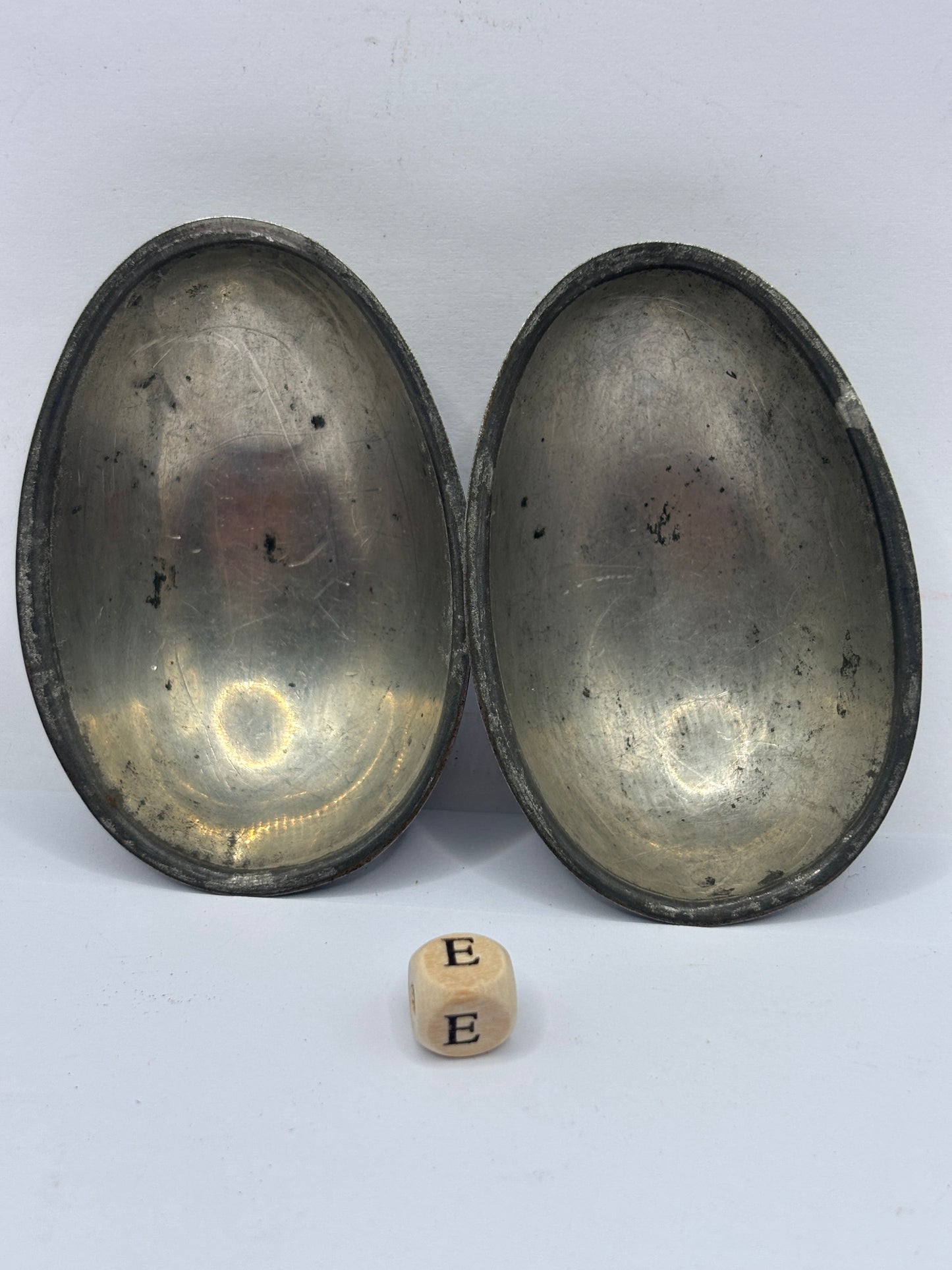 Vintage chocolate egg mold, easter egg mold (E) small size
