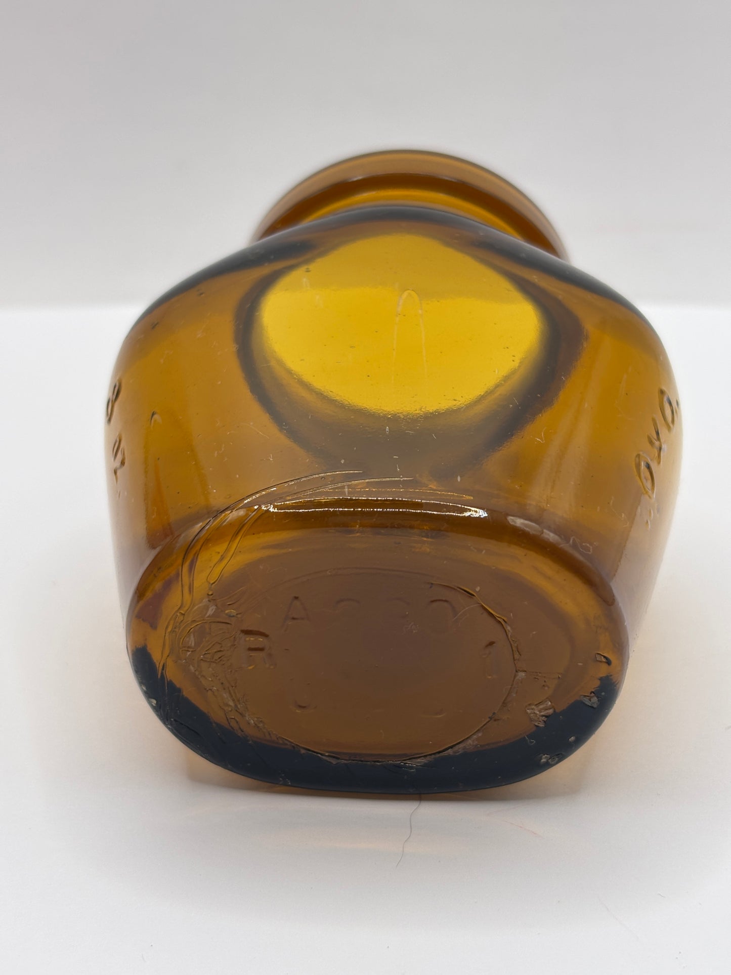 old amber glass OXO bottle 8Oz