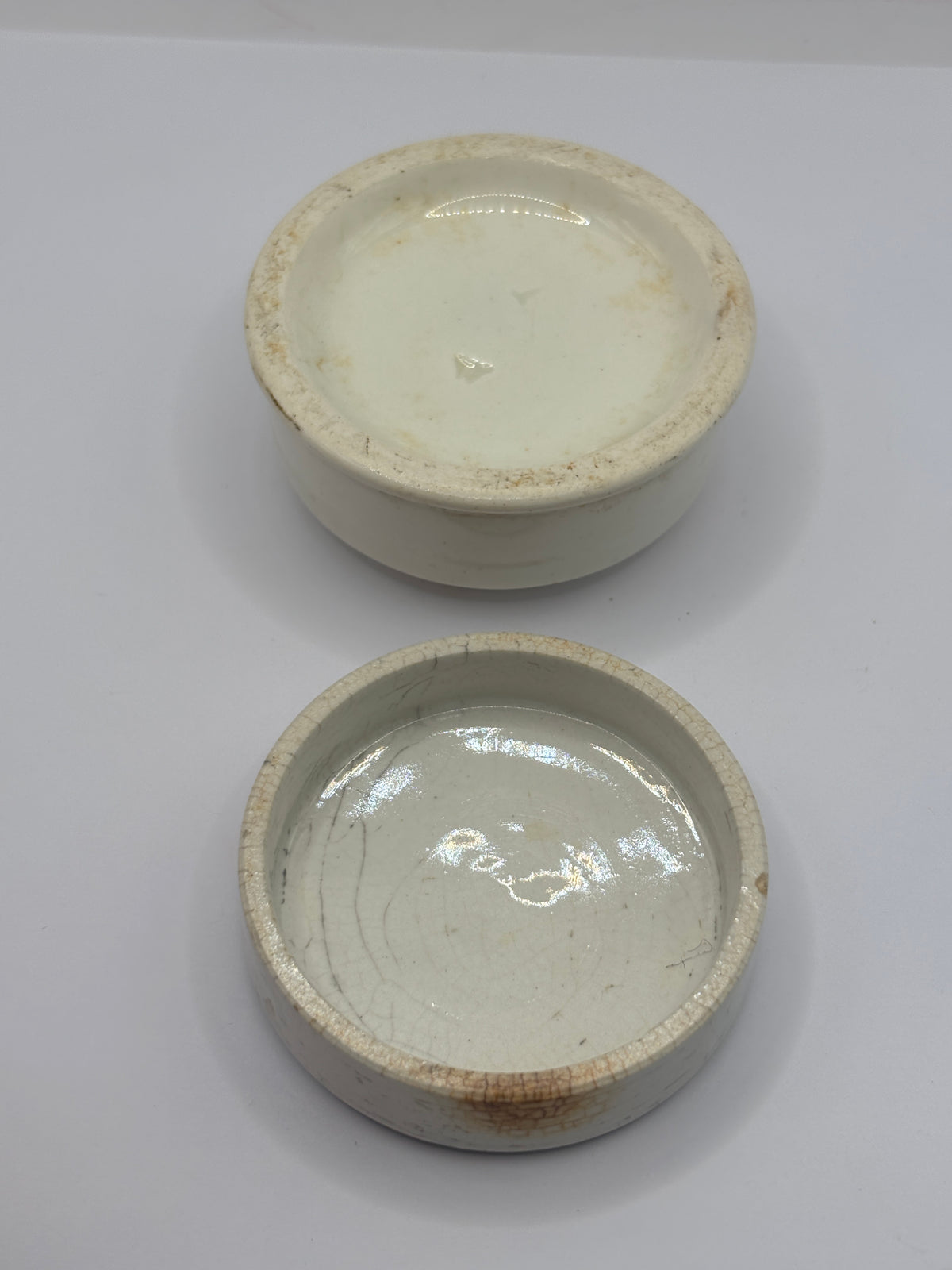 Old advertising lid and base. Atkinsons rose cold cream