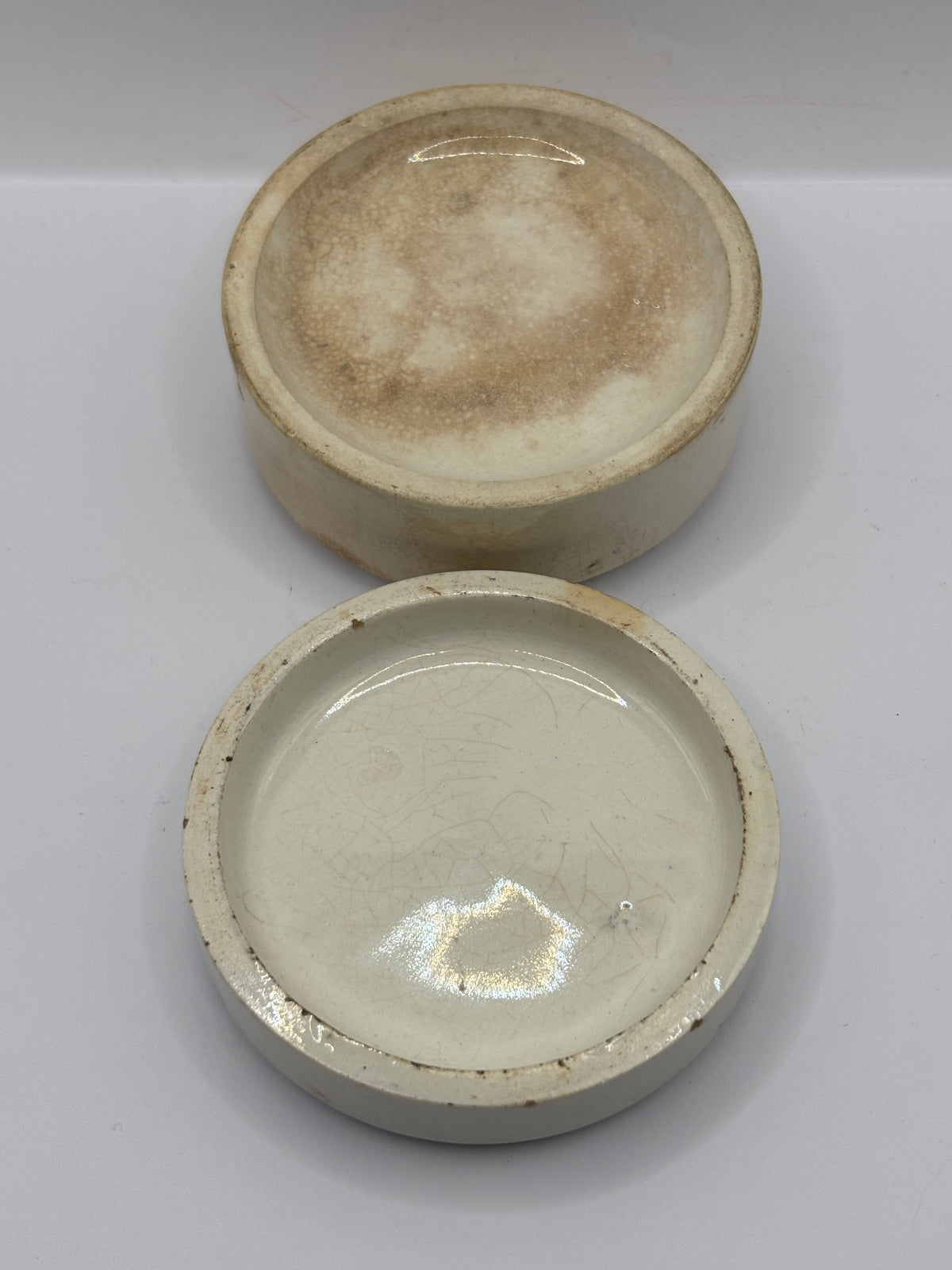 Old advertising lid and base, Burgess Anchovy paste