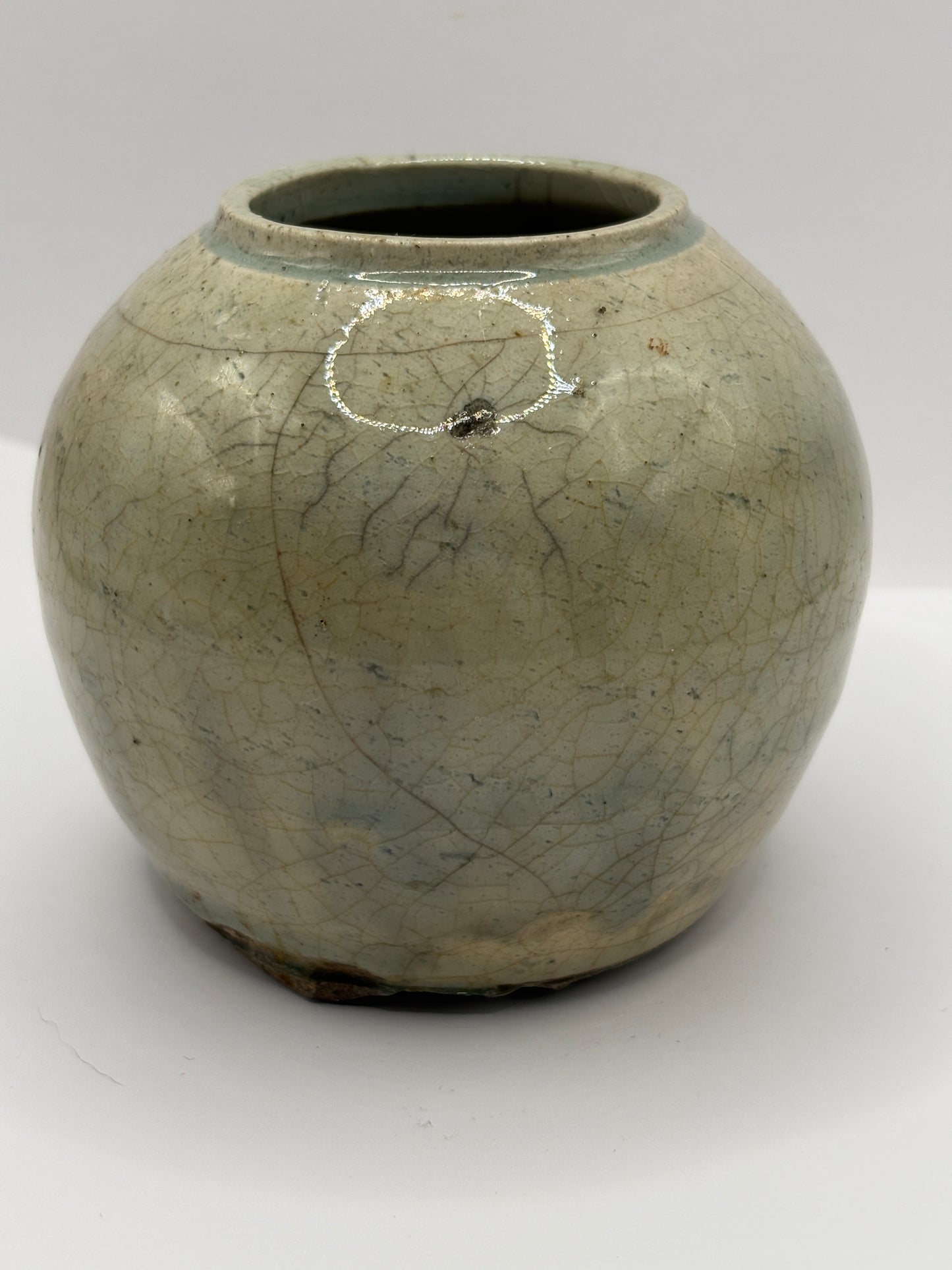 Old stoneware chinese ginger jar