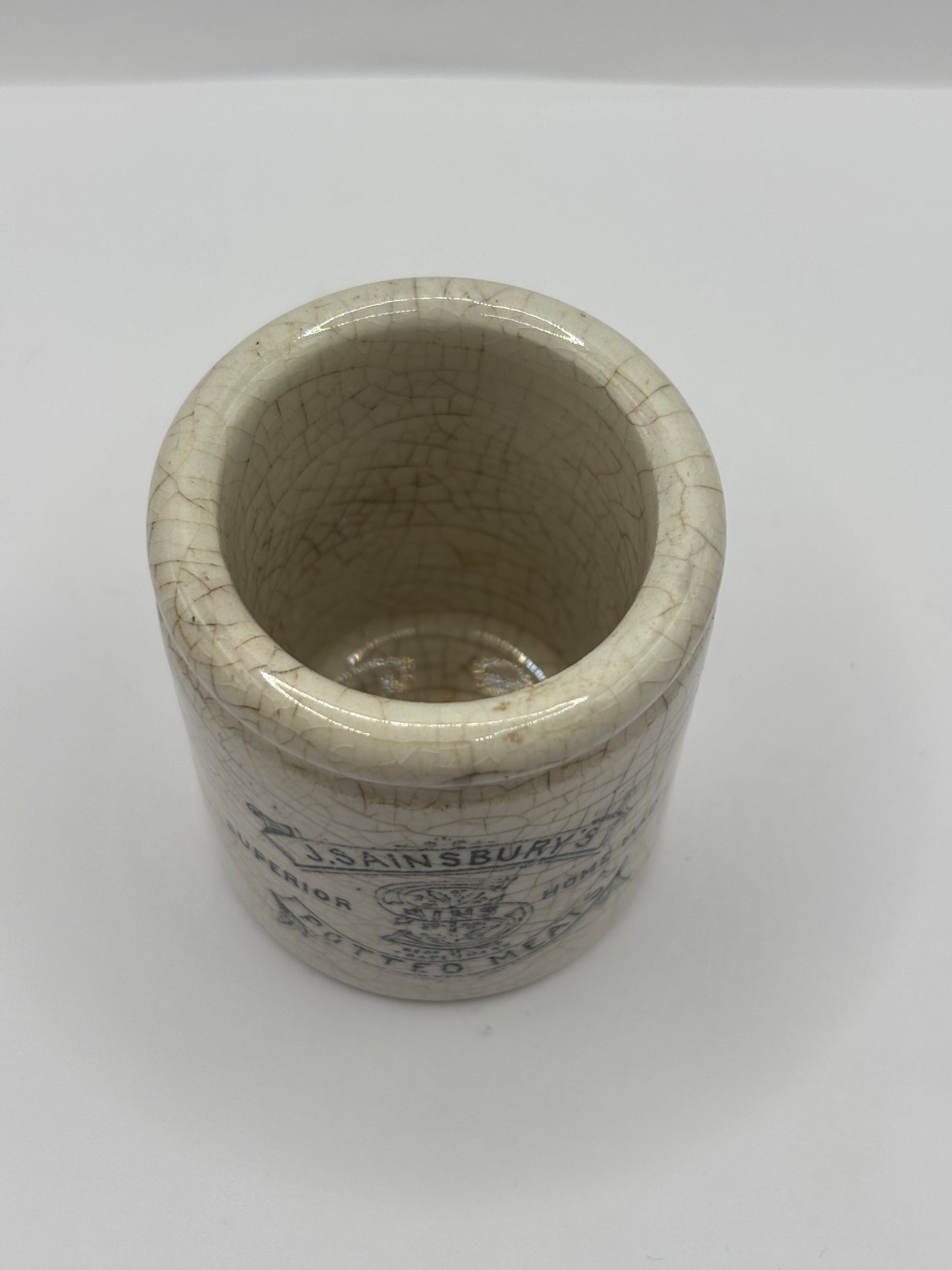 Old sainsburys advertising pot, potted meats