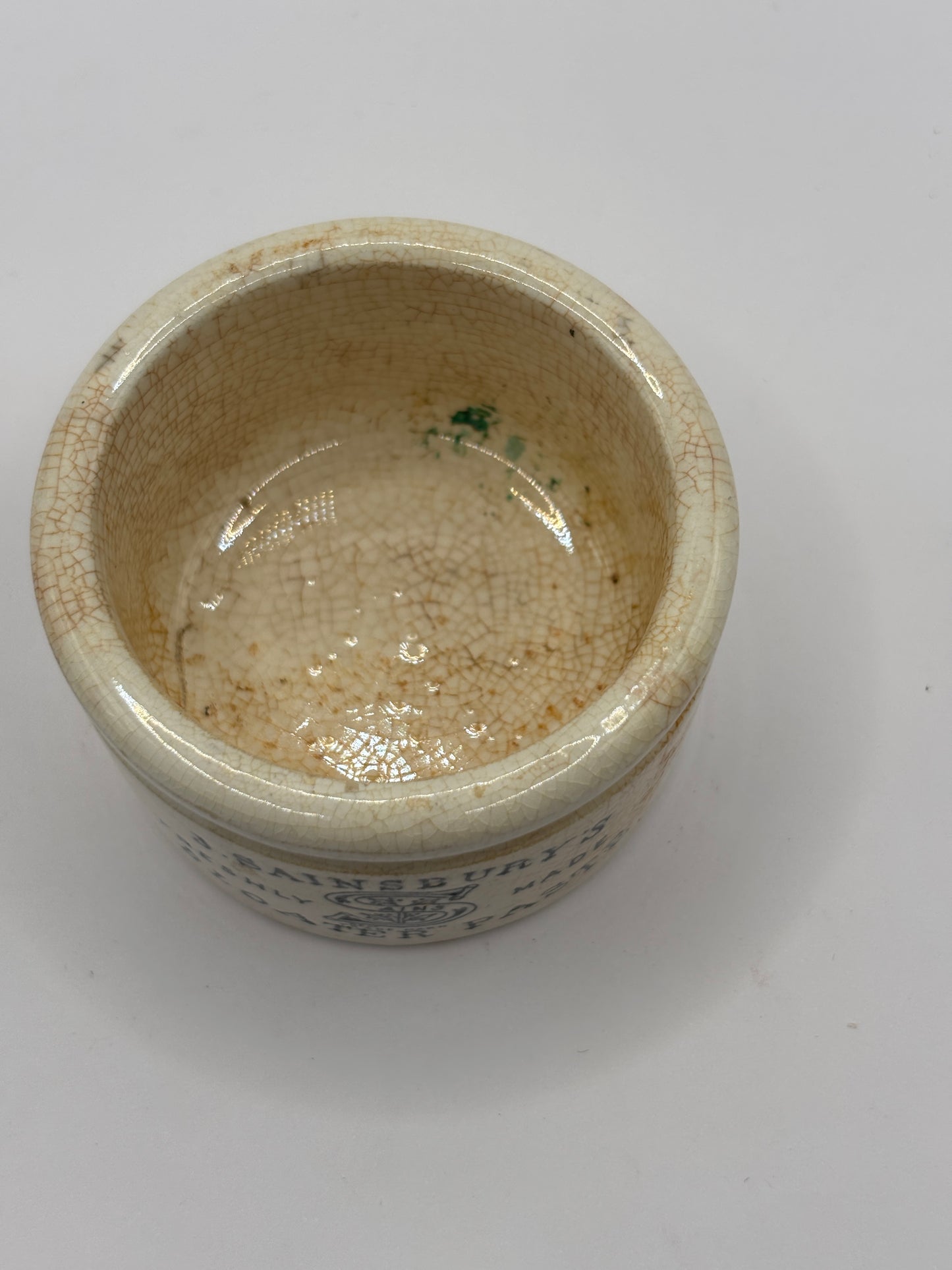 Old sainsburys advertising pot, Bloater paste