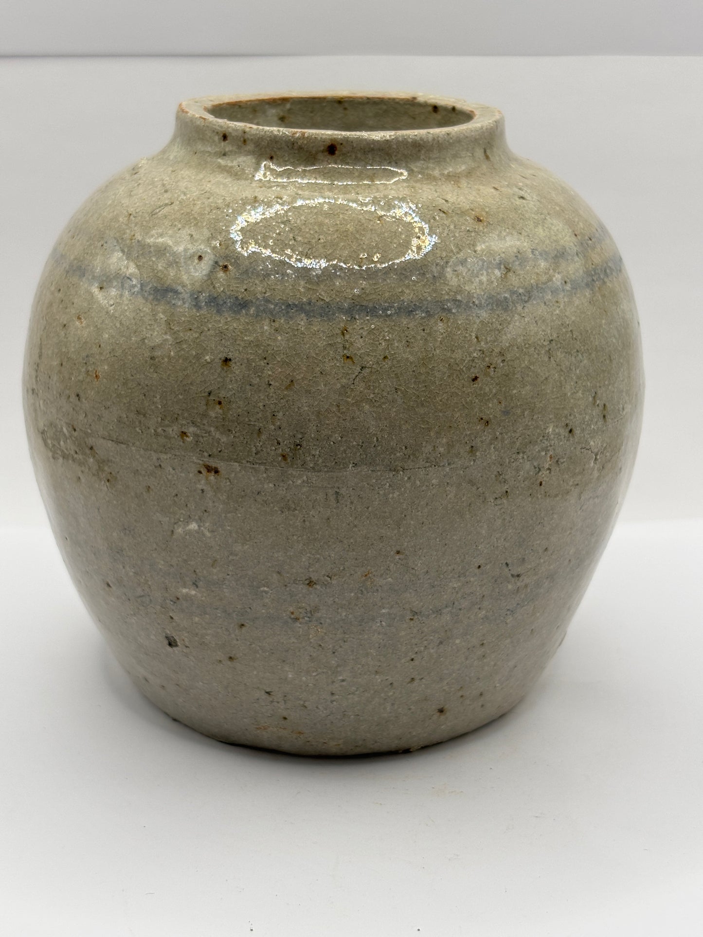 Old stoneware chinese ginger jar