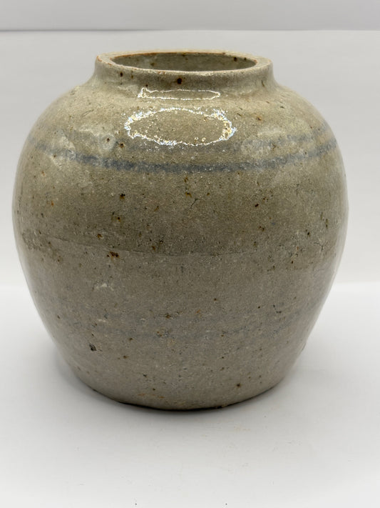 Old stoneware chinese ginger jar