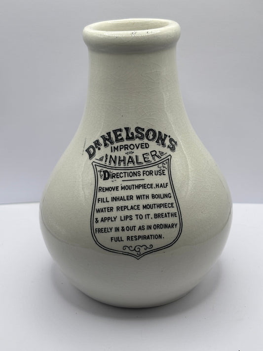 Old Dr Nelsons stoneware inhaler