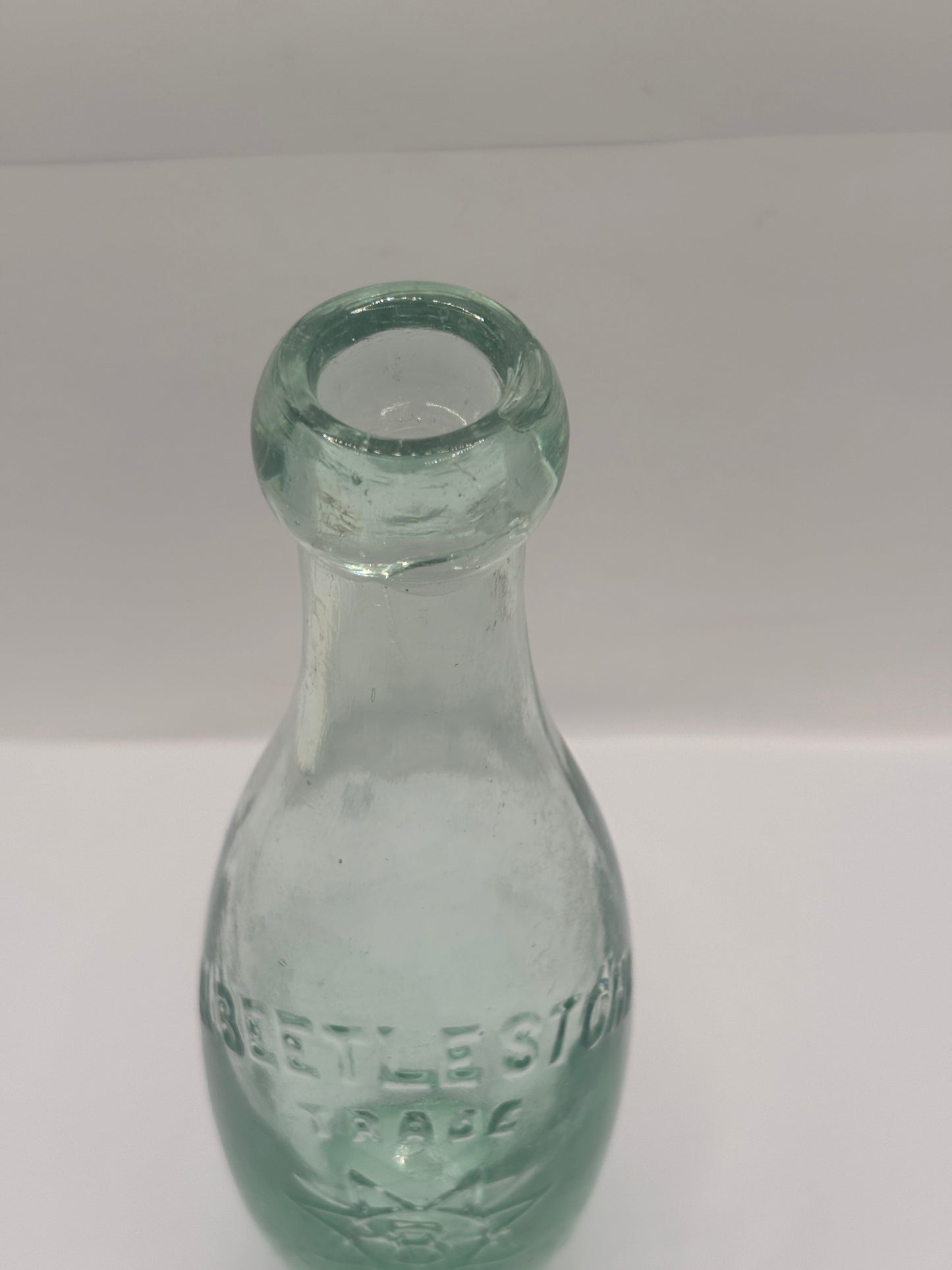 Old flat bottom hamilton bottle, Shrewsbury