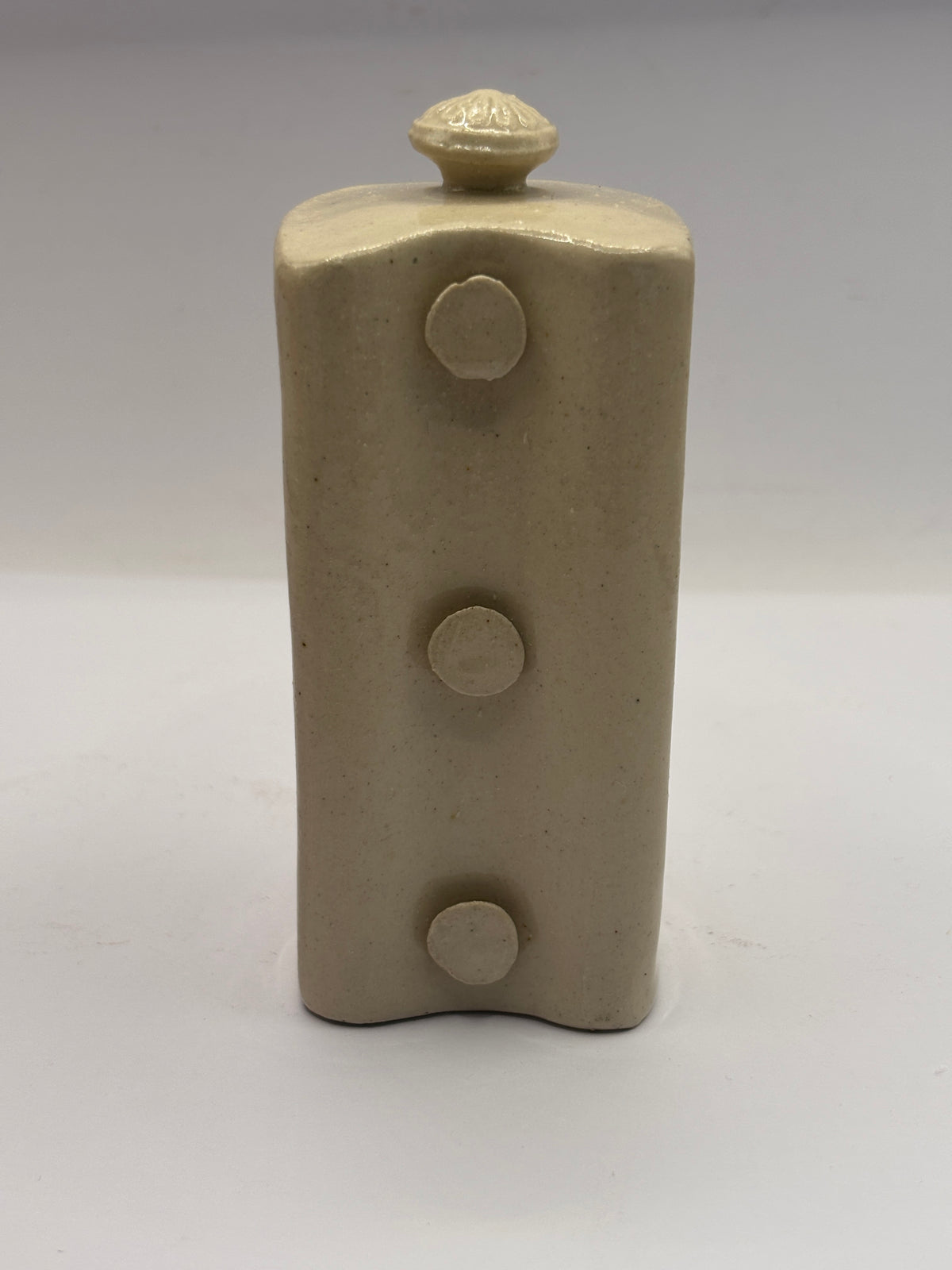 Old miniature stoneware bed warmer