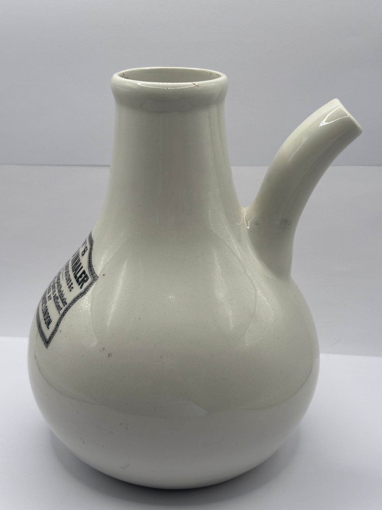Old stoneware advertising inhaler, Maws improved earthenware inhaler