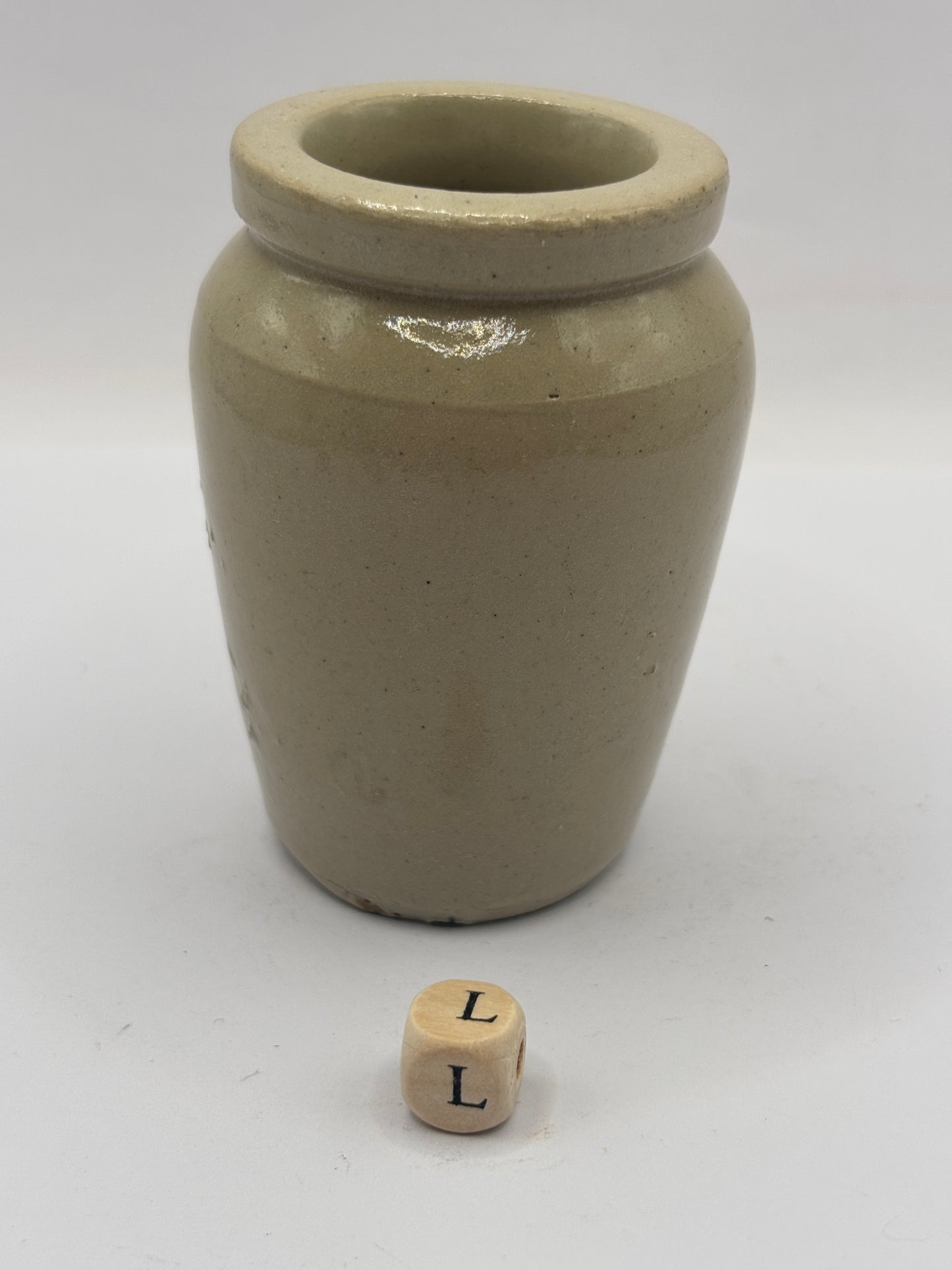 Old advertising cream pot, Boams double thick cream Manchester (L)