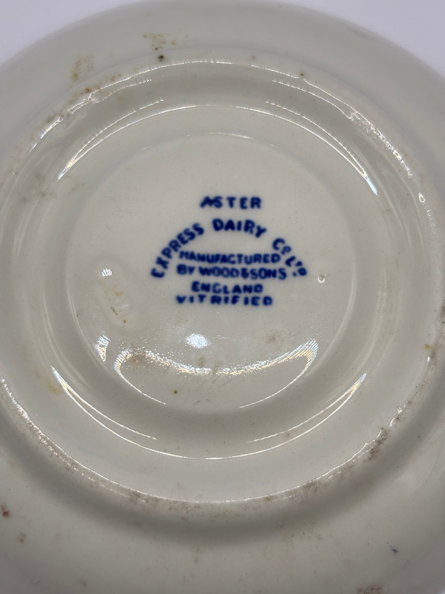 Old English saucer/plate. Express dairy Co