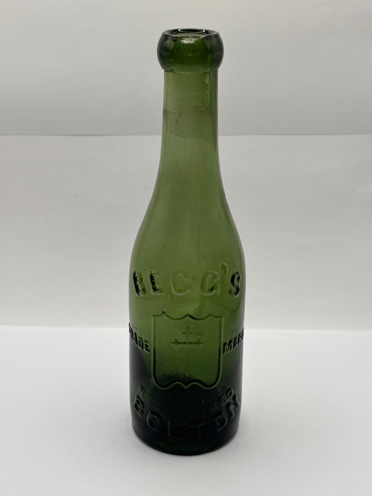 Old Beggs advertising glass beer bottle, Bolton.