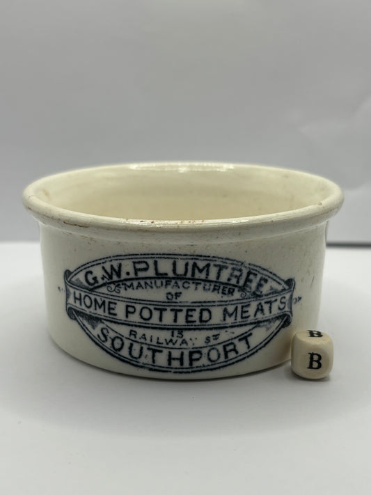 Plumtrees advertising meat paste pot (B)