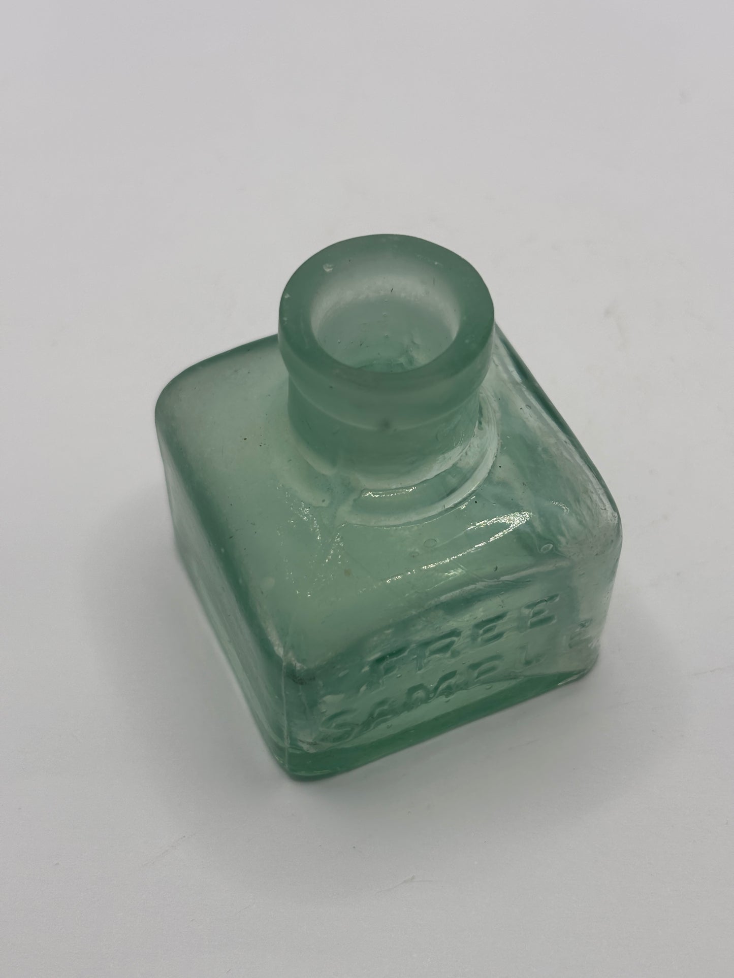 Old free sample inkwell, ink bottle