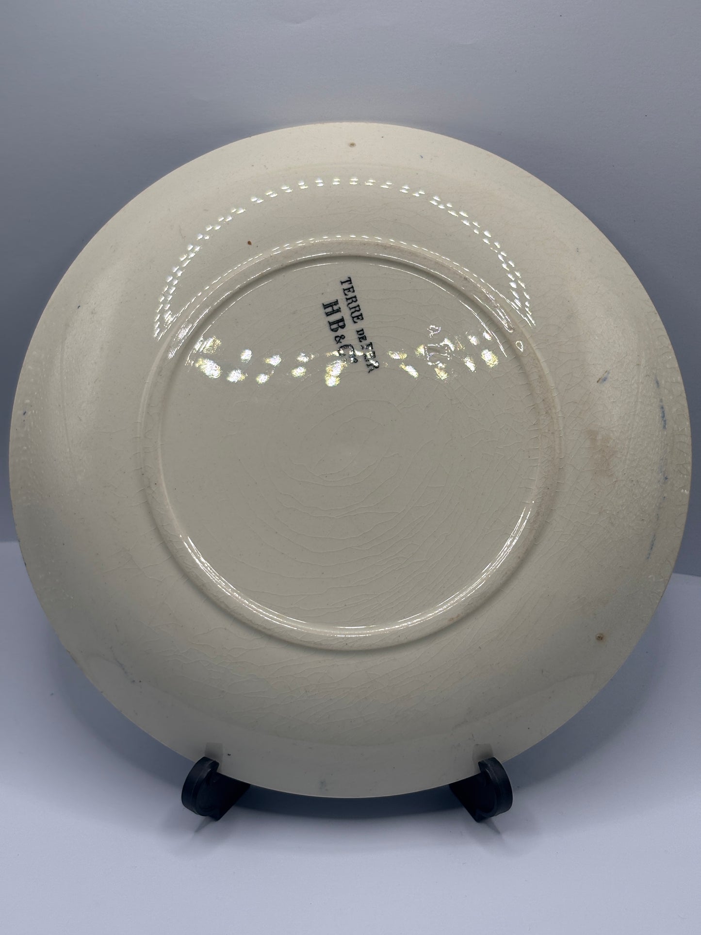 Antique french porcelain plate, mid 19th century