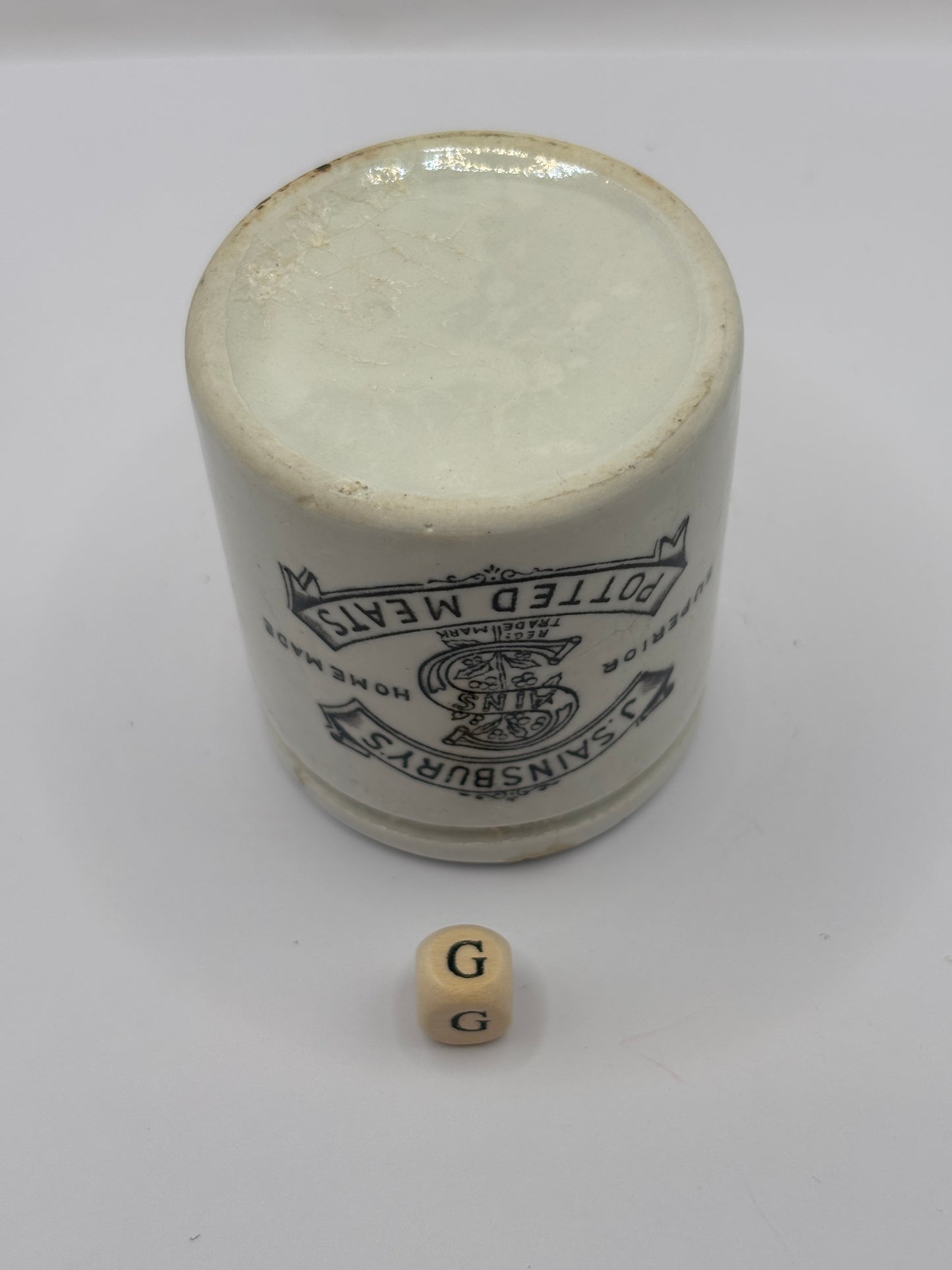 Old sainsburys advertising pot, home made potted meats (G)