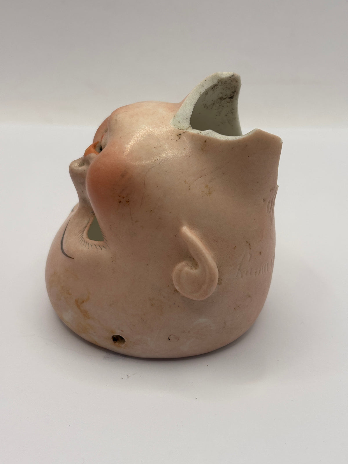 Old bisque dolls head, damaged