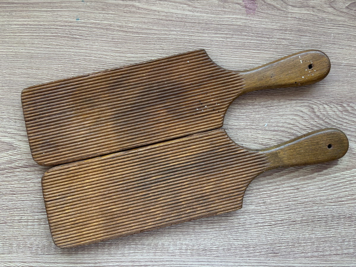 Old XL wooden butter pats