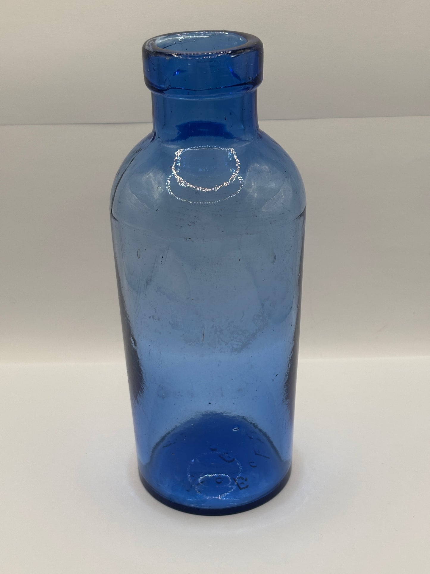 Old blue glass bottle